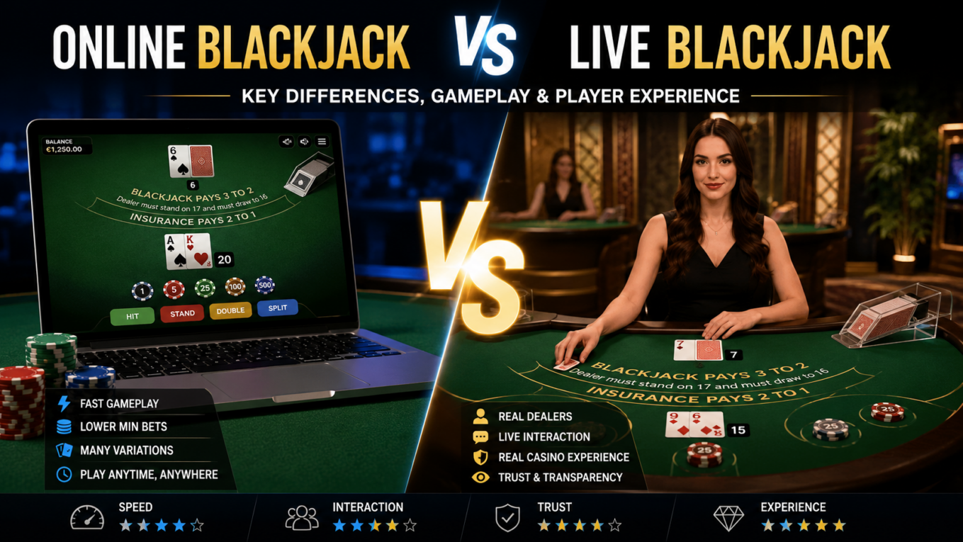 Online Blackjack vs Live Blackjack: Which One Is Better for Players?