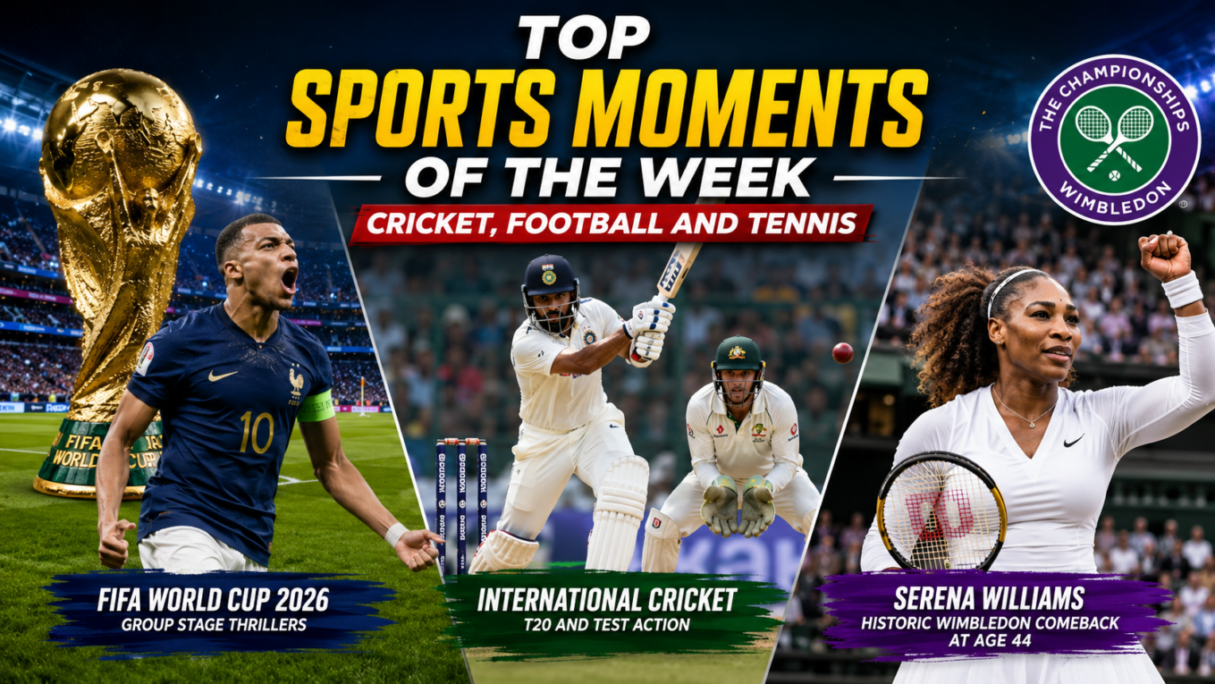 Top Sports Moments of the Week: Cricket, Football and Tennis