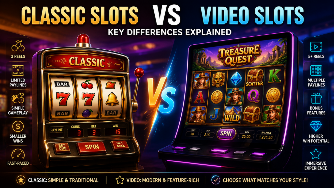 The Difference Between Classic Slots and Video Slots: Which One Is Right for You?