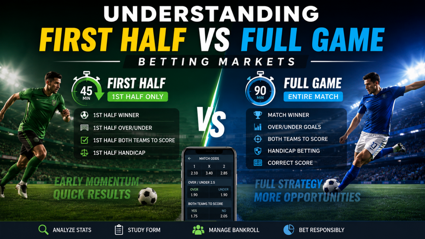 Understanding First Half vs Full Game Betting Markets