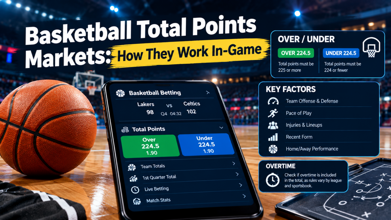 How Basketball Total Points Markets Work During a Game